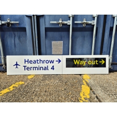 Heathrow Terminal 4 Arrow Right - Way Out Light Box (2032025)