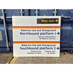 Bakerloo line and Overground / Oxford Circus, way out sign (2422025)