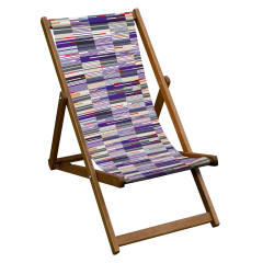 Elizabeth line Moquette Print Deckchair