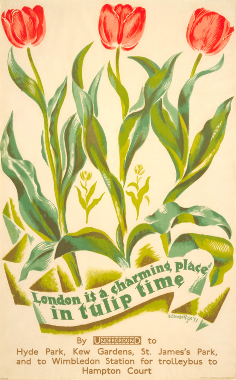 London is a charming place in tulip time, by John Mansbridge, 1933