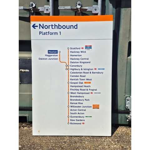 Northbound Platform 1 - Hoxton - Line Diagram (992025)