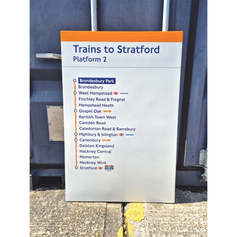 Trains to Stratford - Brondesbury Park - Line Diagram (1052025)
