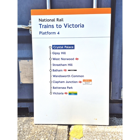 National Rail Trains to Victoria - Crystal Palace - Line Diagram (1072025)