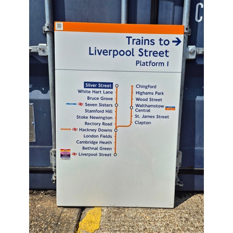 Trains to Liverpool Street Platform 1 - Silver Street - Line Diagram (1432025)