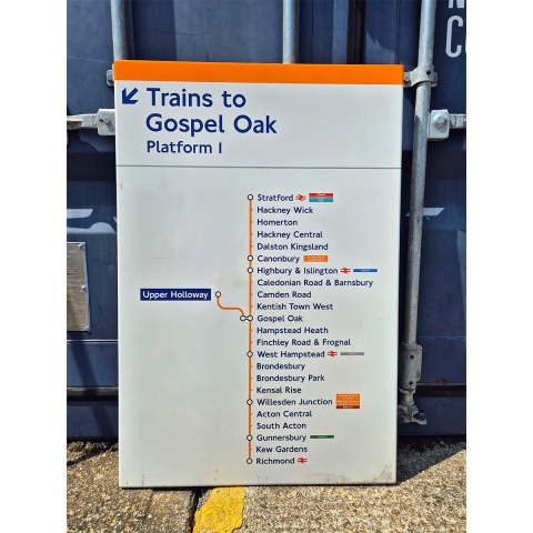 Trains to Gospel Oak - Upper Holloway - Line Diagram (1512025)