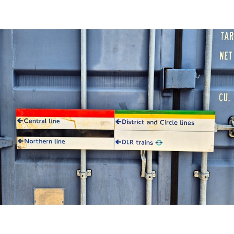 Central Line-District and Circle lines-Northern line-DLR trains sign (1592025)