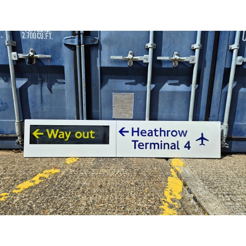 Way Out Light Box - Heathrow Terminal 4 Arrow Left (2022025)