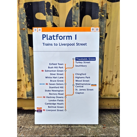 Platform 1/ Trains to Liverpool Street/ Theobalds Grove Line Diagram (2442025)