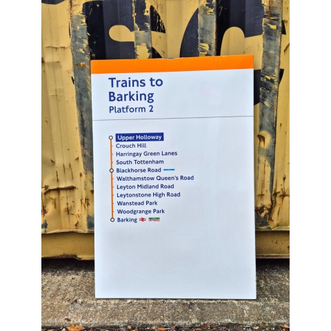 Trains to Barking Platform 2 - Upper Holloway - Line Diagram (2612025)