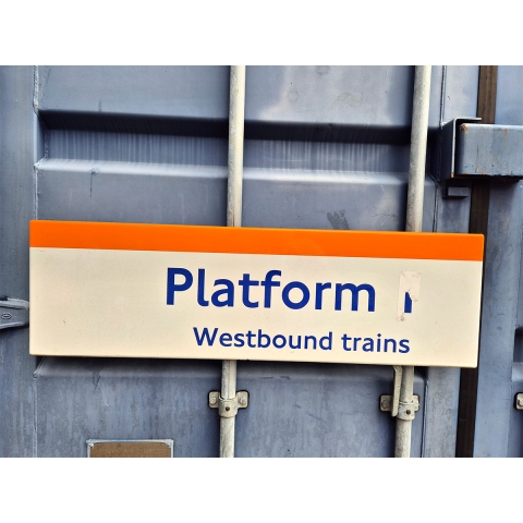 Platform Westbound Trains - Sticker over number (3162025)