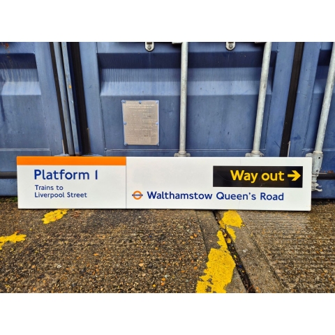 Platform 1 Trains to Liverpool Street - Way Out - Walthamstow Queen's Road (3402025)