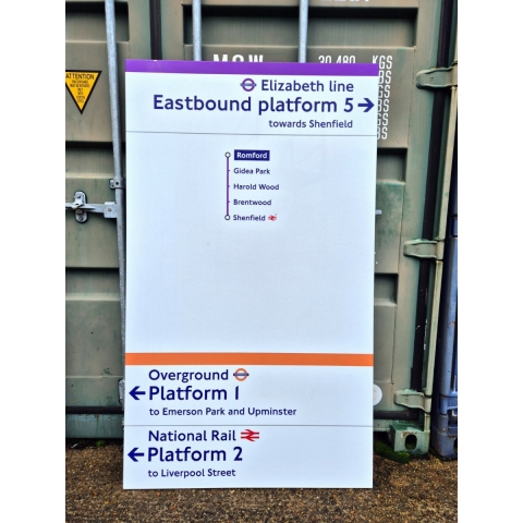 Elizabeth line Eastbound - Romford - Line Diagram (3472025)