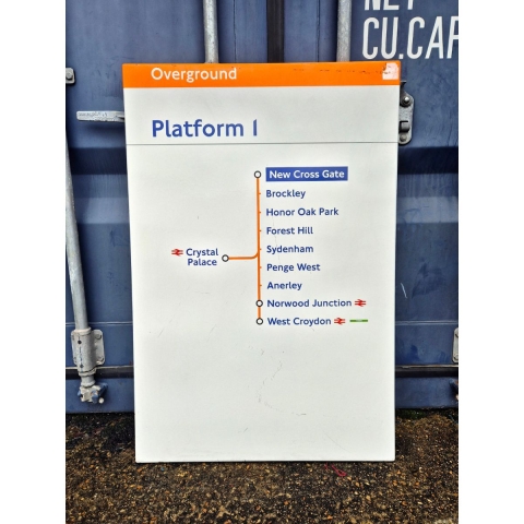 Overground Platform 1 - New Cross Gate - Line Diagram (Features Crystal Palace 362026)