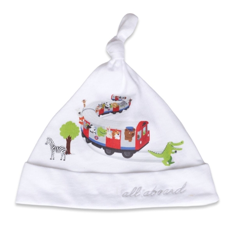 All Aboard Organic Cotton Baby Hat
