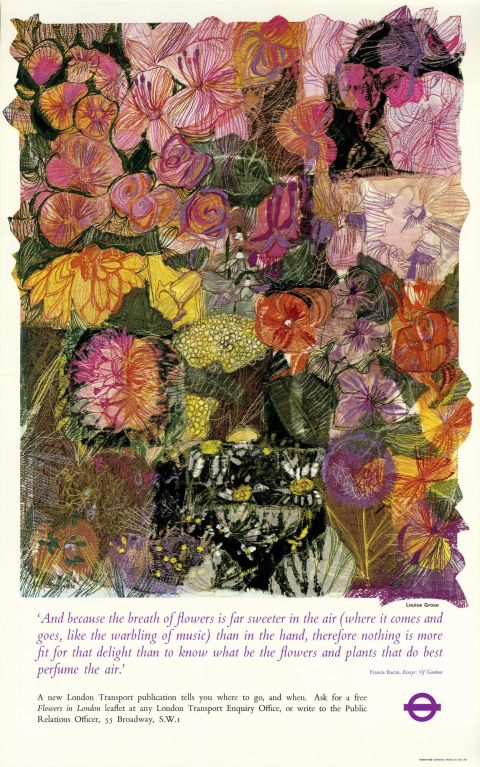Flowers in London, by Louise Grose, 1968
