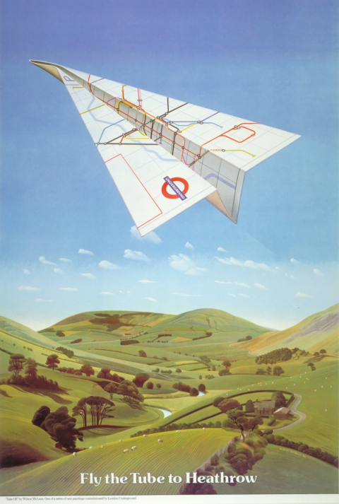 Fly the Tube to Heathrow 30x40 print