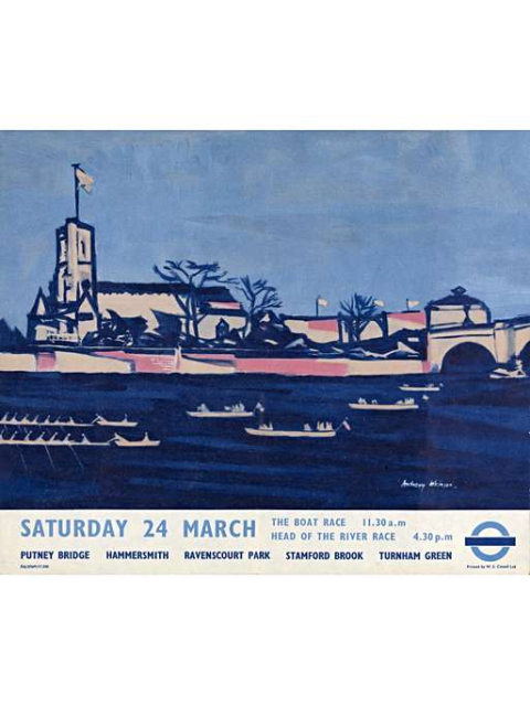 Saturday 24th March; the Boat Race, by Anthony Atkinson, 1956