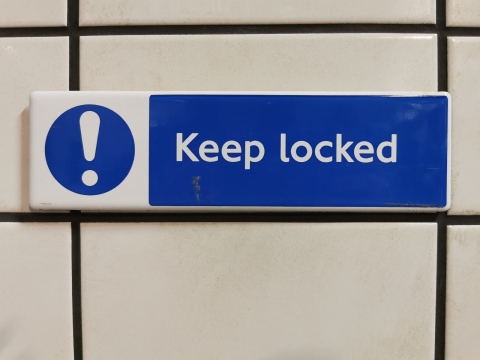 Keep Locked Sign