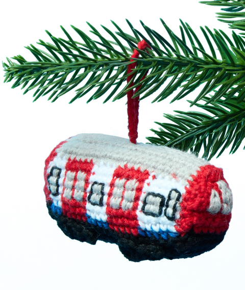 Knitted Tube Train Decoration