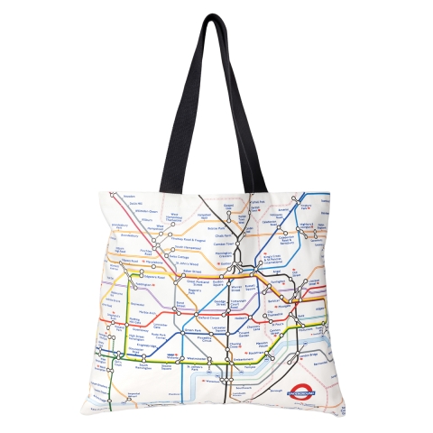 Tube Map Tote Bag Organic Cotton