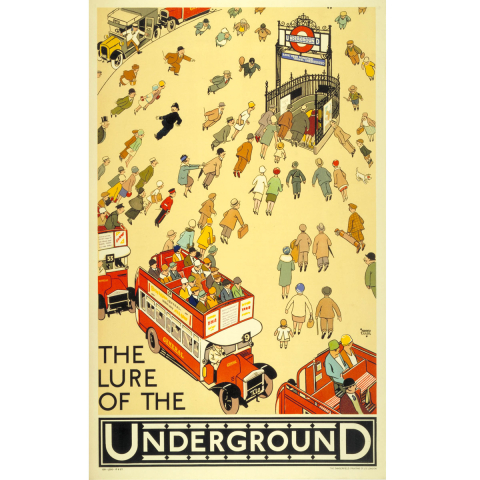 Lure of the Underground 30 x 40 print, Alfred Leete