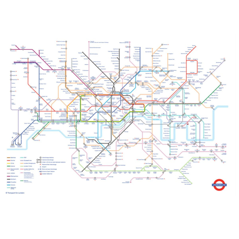 London Underground Map A2