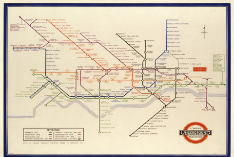 Harry Beck Underground Map, 1933