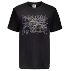 London Underground Map T-Shirt Organic Cotton Black